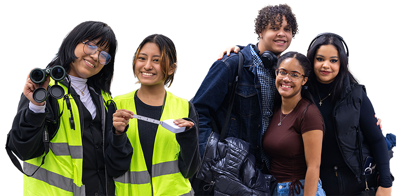 Photo of groups of students smiling